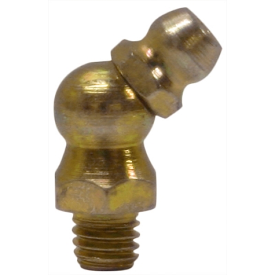 Metric 6 x 1 Taper, 45 Degree, .89&quot; Long, Grease Fitting