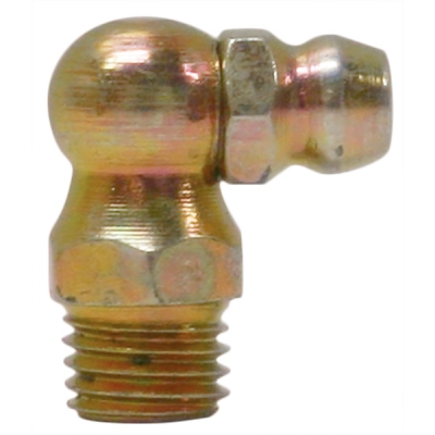 Metric 8 x 1 Taper, 90 Degree, .70&quot; Long, Grease Fitting