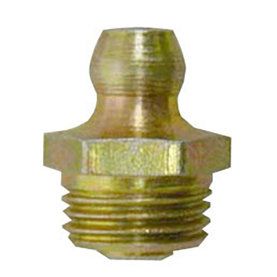 Metric 10 x 1 Taper, Straight, .6&quot; Long, Grease Fitting