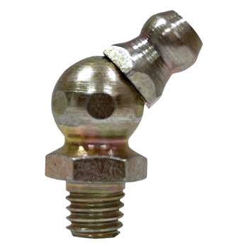 Metric 6 x 1 Taper, 45 Degree, .89&quot; Long, Grease Fitting