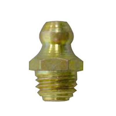 Metric 8 x 1.25 Taper, Straight, .59&quot; Long, Grease Fitting