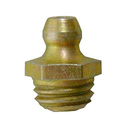 Metric 10 x 1.5 Taper, Straight, .6&quot; Long, Grease Fitting