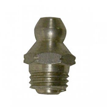 Metric 8 x 1 Taper, Straight, .59&quot; Long, Stainless Steel Grease Fitting