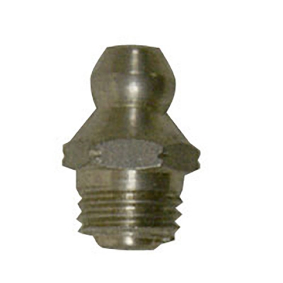 Metric 8 x 1 Taper, Straight, .59&quot; Long, Stainless Steel Grease Fitting