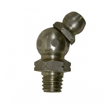 Metric 6 x 1 Taper, 45 Degree, .89&quot; Long, Stainless Steel Grease Fitting