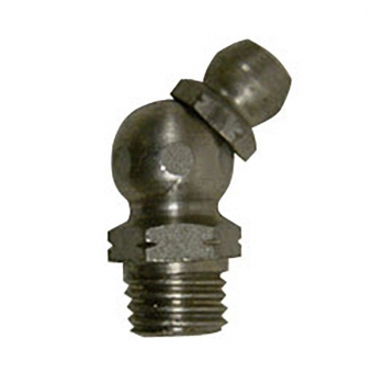 Metric 8 x 1 Taper, 45 Degree, .88&quot; Long, Stainless Steel Grease Fitting