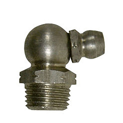 Metric 10 x 1 Taper, 90 Degree, .75&quot; Long, Stainless Steel Grease Fitting