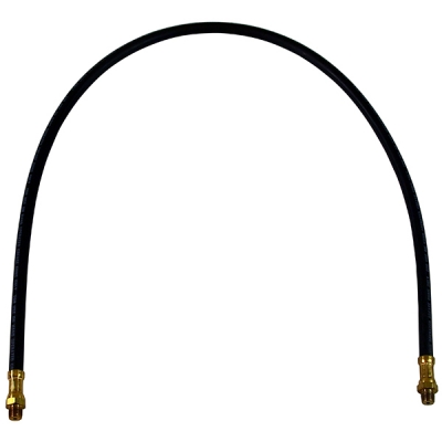 36&quot; One-Wire Braid Rubber-Covered Flex Whip Hose, 1/8&quot; NPT (M)
