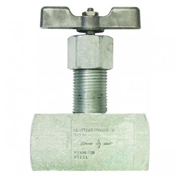 Carbon Steel In-Line Needle Valve, 1/2&quot;(F) Couplings