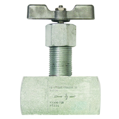 Carbon Steel In-Line Needle Valve, 1/2&quot;(F) Couplings