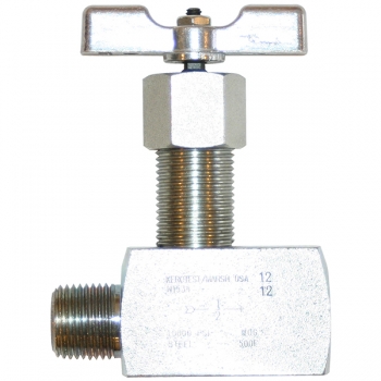 Carbon Steel In-Line Needle Valve, 1/2&quot;(F) Couplings