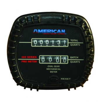 Stationary Mechanical Oil Meter with Odometer Readout, 1/2&quot; NPT (F) Inlet/Outlet