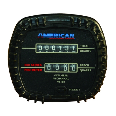 Stationary Mechanical Oil Meter with Odometer Readout, 1/2&quot; NPT (F) Inlet/Outlet