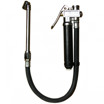 Bayonet Inflator Tire Gauge with Dual Head &amp; Bleeder Valve