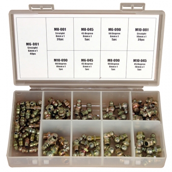 110-Piece Metric Grease Fitting Assortment