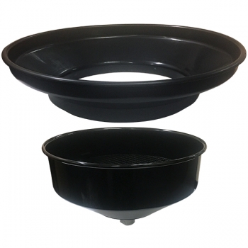 15&quot; Metal Replacement Bowl &amp; 24&quot; Plastic Expansion Funnel for TIM-316 Series Drains